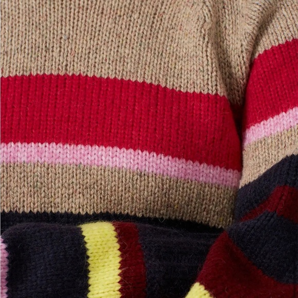 Current/Elliot The Moonshine Sweater – Brown Multi Striped - Picture 6 of 7